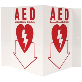 AED, 3-D, Rigid Plastic, 5" x 6"
