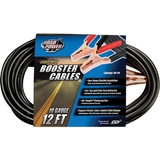 Light-Duty Booster Cable, 10 ga, 150 A, 12', Black, Sleeve