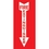 Brady "Fire Extinguisher" w/ Arrow Sign, Self-Sticking Polyester, 14" x 3 1/2"