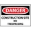 OSHA "Danger Construction Site No Trespassing", Rigid Plastic, 10" x 14"