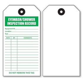 Emergency Shower/Eyewash Tags