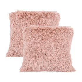 TOPTIE Set of 2 Soft Long Faux Fur Throw Pillowcases, Luxury Decorative Cushion Cover