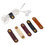 TOPTIE 20 PCS Short Cord Ties Leather Cable Wraps, Earphone Wire Ties Cable Organizers 5 Colors