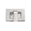 TOPTIE 10 Sets Purse Clutches Closure 27 x 17mm, Silver Rectangle Twist Turn Lock for Handbag Making