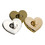 TOPTIE 100 Sets Twist Turn Lock 30 x 28mm, Golden Heart-Shaped Fastener for Handbag Purse Closure