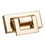 TOPTIE 100 Sets Handbag Turn Clasp Closure 45 x 20mm, Golden Rectangle Twist Turn Lock Fastener