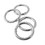 TOPTIE 10pcs Round Carabiner, 25mm Spring O Ring, Metal Clip Hook Keychain Bag Buckle (Silver)