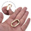 TOPTIE 10pcs Carabiner Oval Ring, 25mm Metal Spring Key Ring Snap Hooks Bag Buckle (Golden)