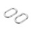 TOPTIE 10pcs Carabiner Oval Ring, 25mm Metal Spring Key Ring Snap Hooks Bag Buckle (Silver)