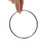 TOPTIE 4Pcs Metal Round Purse Handles 4"/10cm Handle for Handbag, Clutches, DIY Craft Ring (Black)