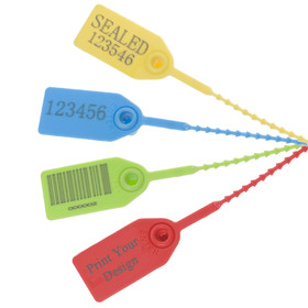 Muka Custom Plastic Security Seal, Personalized Tight Self Locking Zip Ties, 9.84" Length