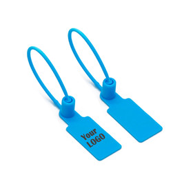 Muka 100PCS 6.6" Custom Plastic Security Seals Laser Printed Zip Ties with Tags Tamper Proof Cable Ties