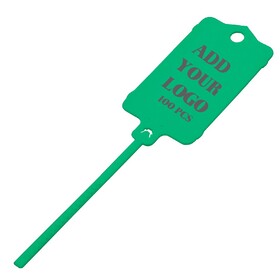 Muka 100 PCS Custom Reusable Tag Labels with Plastic Seals for Marking and Hanging Signs