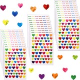 Muka 1710 PCS Holographic Heart Round Star Stickers for Kids Reward Sparkly Stickers for School Supplies Behavior Reward