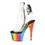 Pleaser ADORE-1018RC 7" Heel, 2 3/4" Chromed PF Open Toe Ankle Boot, Side Zip