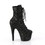 Pleaser ADORE-1020GWR 7" Heel, 2 3/4" PF Lace-Up Glitter Ankle Boot, Side Zip
