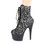 Pleaser ADORE-1020SPLAT 7" Heel, 2 3/4" PF Lace-Up Front Ankle Boot, Side Zip