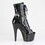 Pleaser ADORE-1021GP 7" Heel, 2 3/4" PF Peep Toe Lace-Up Ankle Boot, Side Zip