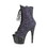 Pleaser ADORE-1021MG 7" Heel, 2 3/4" PF Peep Toe Lace-Up Ankle Boot, Side Zip