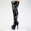 Pleaser ADORE-3000WCF 7" Heel, 2 3/4" PF Wide Calf Stretch Thigh Boot, Side Zip