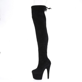 Pleaser ADORE-3008 7" Heel, 2 3/4" PF Stretch Pull-On Thigh High Boot