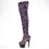 Pleaser ADORE-3020 7" Heel, 2 3/4" PF Sequin Thigh High Boot, Inside Zip