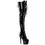 Pleaser ADORE-3022 7" Heel, 2 3/4" PF Lace Up Front Thigh Boot, Side Zip