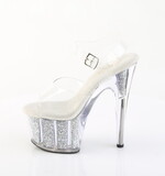 Pleaser ADORE-708PREM-RSI 7" Heel, 2 3/4" PF Ankle Strap Sandal w/RS Inserts
