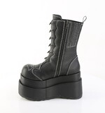 Demonia BEAR-182 4 1/2" Tiered PF Mid-Calf Boot, Inner & Outer Zip