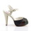 Pin Up Couture BETTIE-27 Hidden Platform Peep Toe Ankle Strap Sandal 4 1/2" Heel