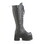 Demonia BLAZE-202 3 1/2" Chunky Heel, 2 1/4" PF Lace-Up Knee High BT, Side Zip
