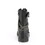 Demonia 1 1/4" (32mm) Heel 10 Eyelet Unisex Mid-Calf Combat Boot, Grommet Buckle Straps and Chain Details, Inner Side Zip Closure