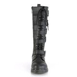 Demonia BOLT-425 Unisex Combat Boots Heel 20 Eyelet Unisex Knee High Combat Boot 1 1/4