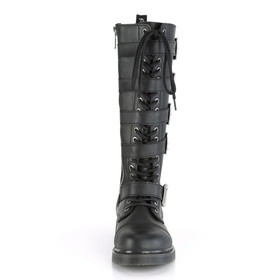 Demonia BOLT-425 Unisex Combat Boots Heel 20 Eyelet Unisex Knee High Combat Boot 1 1/4" Heel