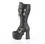Demonia CHARADE-230 4 1/2" Heel, 2" PF Lace-Up Front Knee High Boot, Inside Zip