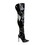 Pleaser COURTLY-3012 Single Soles : Thigh High Boots