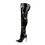 Pleaser COURTLY-3012 Single Soles : Thigh High Boots