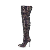 Pleaser COURTLY-3015 Single Soles : Thigh High Boots