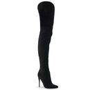 Pleaser COURTLY-3017 Single Soles : Thigh High Boots