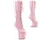 Pleaser CRAZE-2023 8" Heelless, 3" PF Lace-Up Stretch Knee Boot, Side Zip