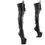 Pleaser CRAZE-3028 8" Heelless, 3" PF Lace-Up Front Thigh Boot, Side Zip