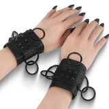 Demonia DA-402 Faux Leather Wrist Cuffs (Pair)