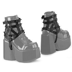 Demonia DA-505 Faux Leather Cage Boot Harness (Pair)