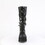 Demonia DAMNED-220 3 1/2" PF Lace-Up Knee High Boot, Outside Zip