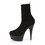 Pleaser DELIGHT-1002-2 6" Heel, 1 3/4" PF Pull-on Stretch Sock-Like Ankle Bootie