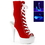 Pleaser DELIGHT-1016SK Platform Peep Toe, Open Heel Front Lace Up Ankle Boot 6" Heel