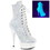 Pleaser DELIGHT-1020LG 6" Heel, 1 3/4" PF UV Lace-Up Front Ankle Boot, Side Zip
