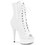Pleaser DELIGHT-1021 6" Heel, 1 3/4" PF Peep Toe Lace-Up Ankle Boot, Side Zip