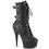Pleaser DELIGHT-1043 6" Heel, 1 3/4" PF Lace-Up Multi Buckle Ankle Boot, Side Zip