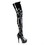 Pleaser DELIGHT-3000BONE 6" Heel, 1 3/4" PF Stretch Thigh Boot w/Bone, Inside Zip